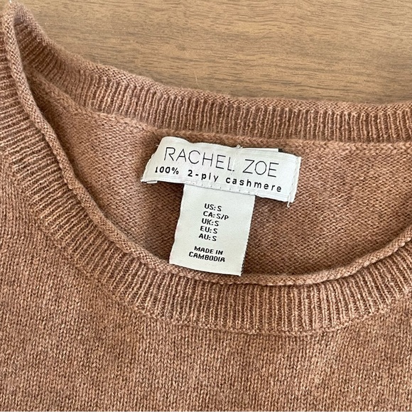 100% Cashmere Tan Sweater Rachel Zoe - Picture 2 of 7